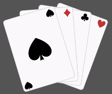 4 playing cards