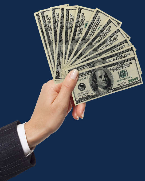 hand holding cash image